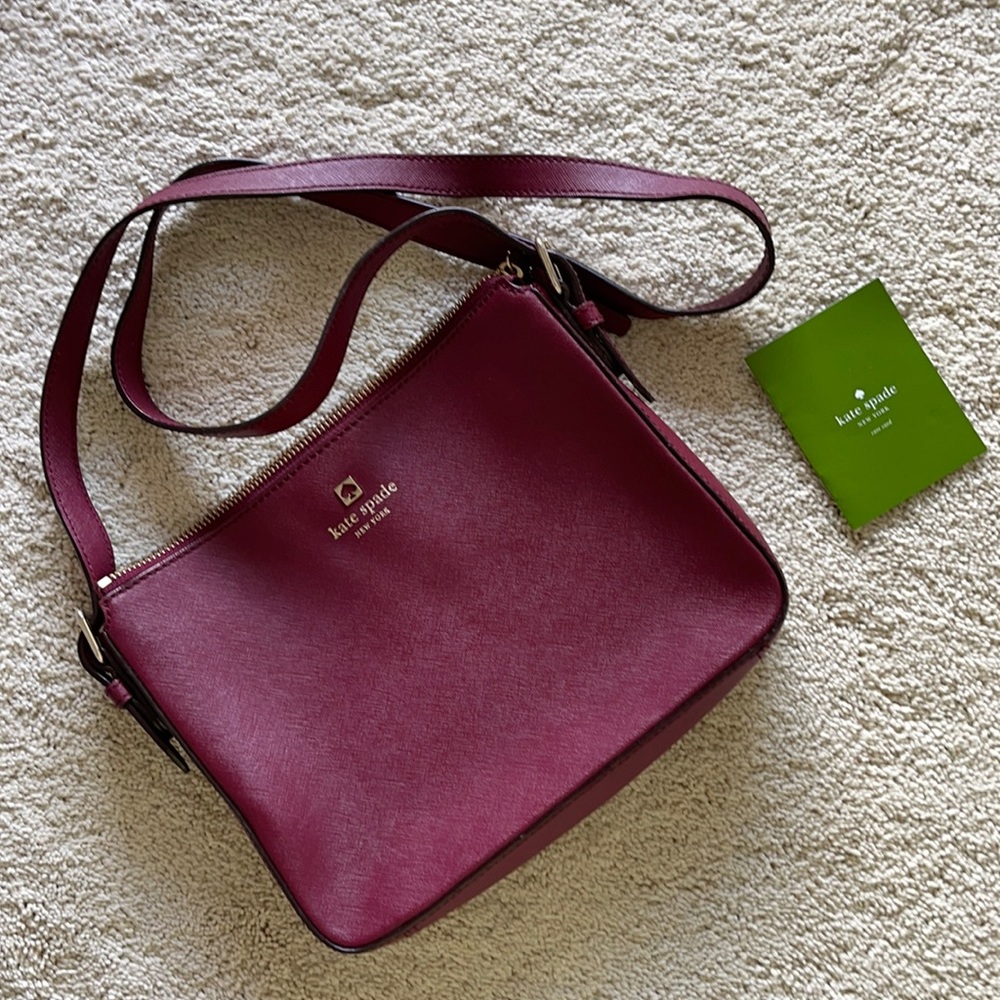 Kate spade burgundy crossbody bag